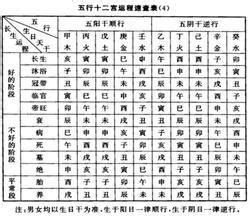 天干十二長生|八字之十二長生表詳解